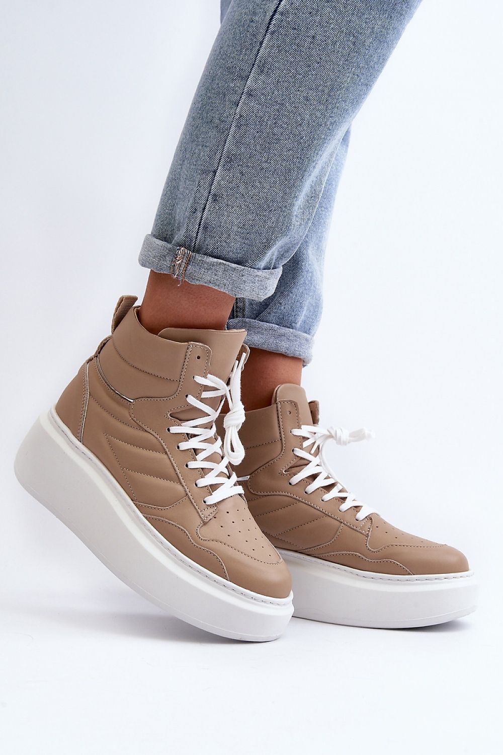   Buty Sportowe Model Zazoo 3392/X Beige - Step in style 
