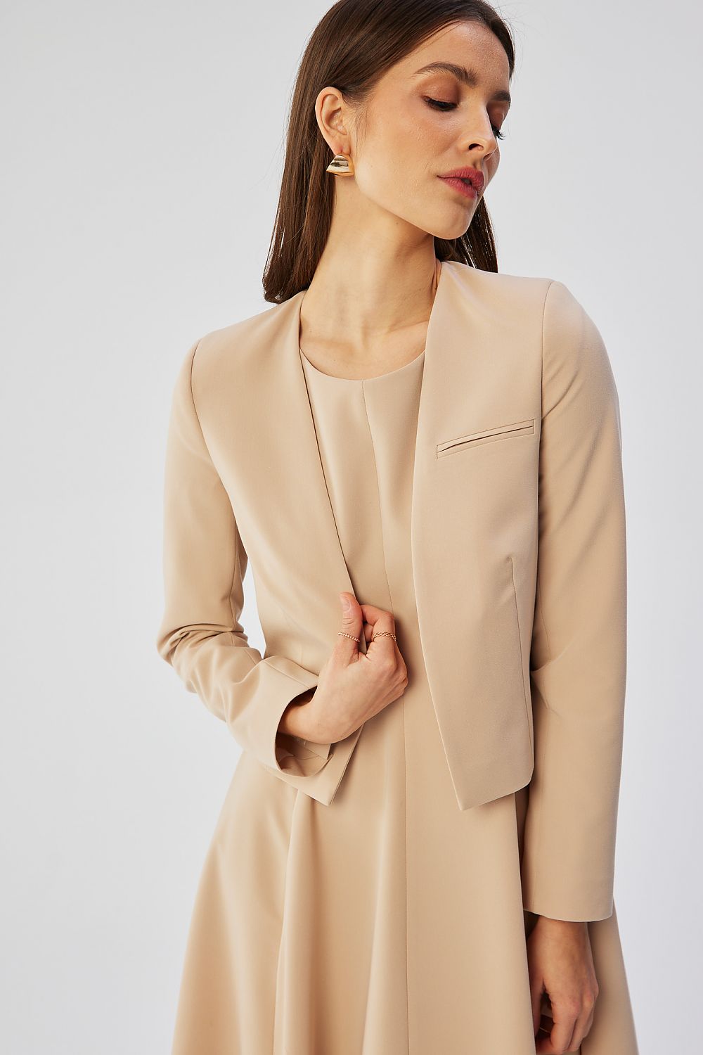   Marynarka Model S368 Beige - Stylove 