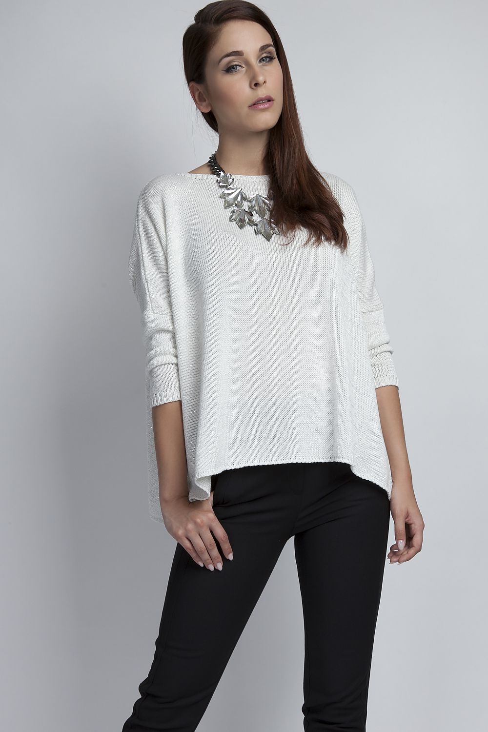  Sweter Damski Model Abigail SWE040 Ecru - MKM 
