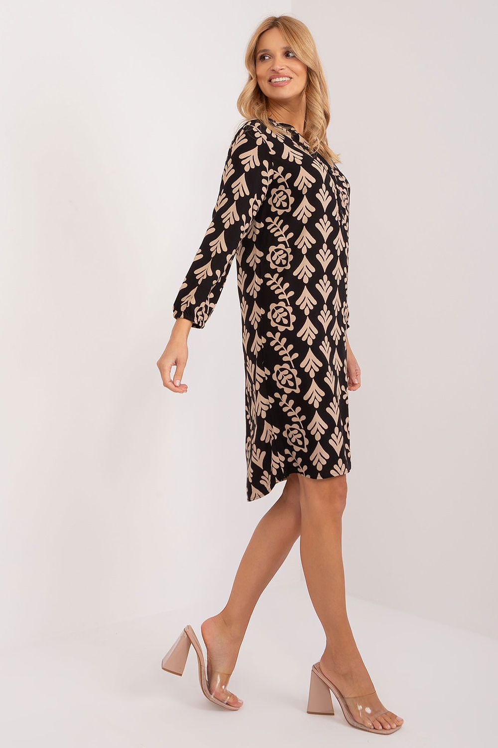  Sukienka Model D73771M30427A Black/Beige - Sublevel 