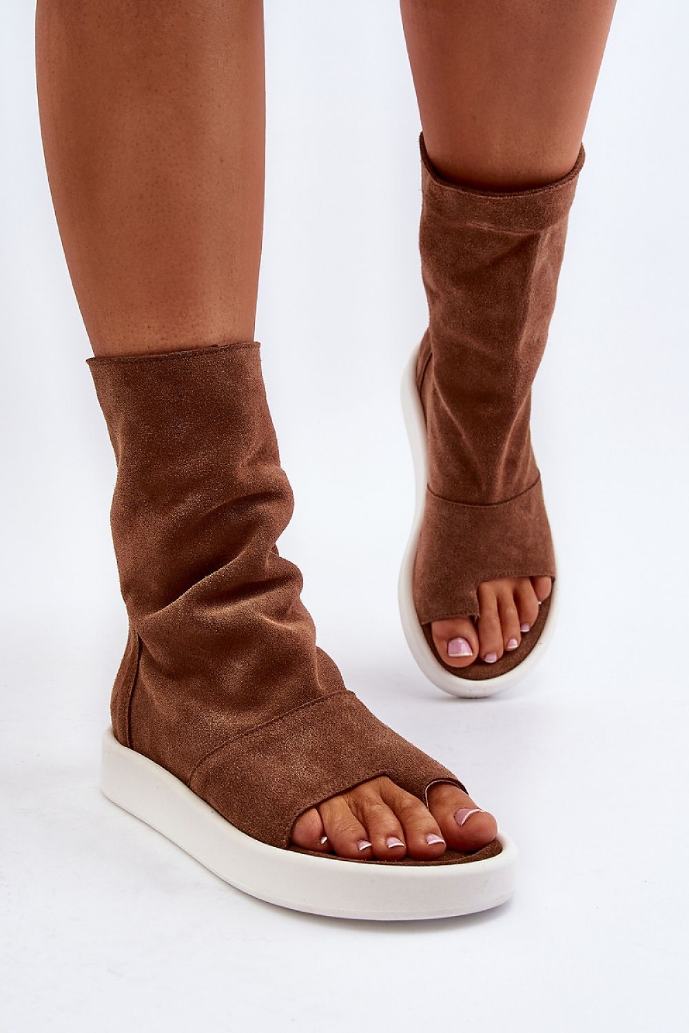 Sandały Model Zazoo 3441 Brown Zamsz - Step in style 