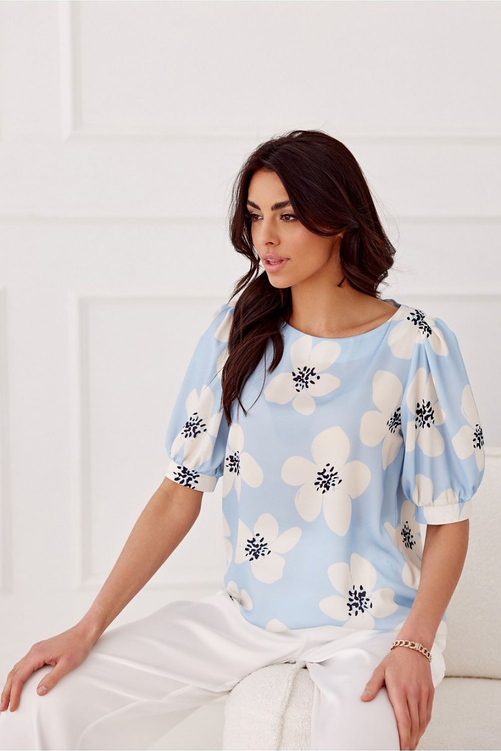   Bluzka Model Jenna BLU0179 Y23 Blue - Roco Fashion 