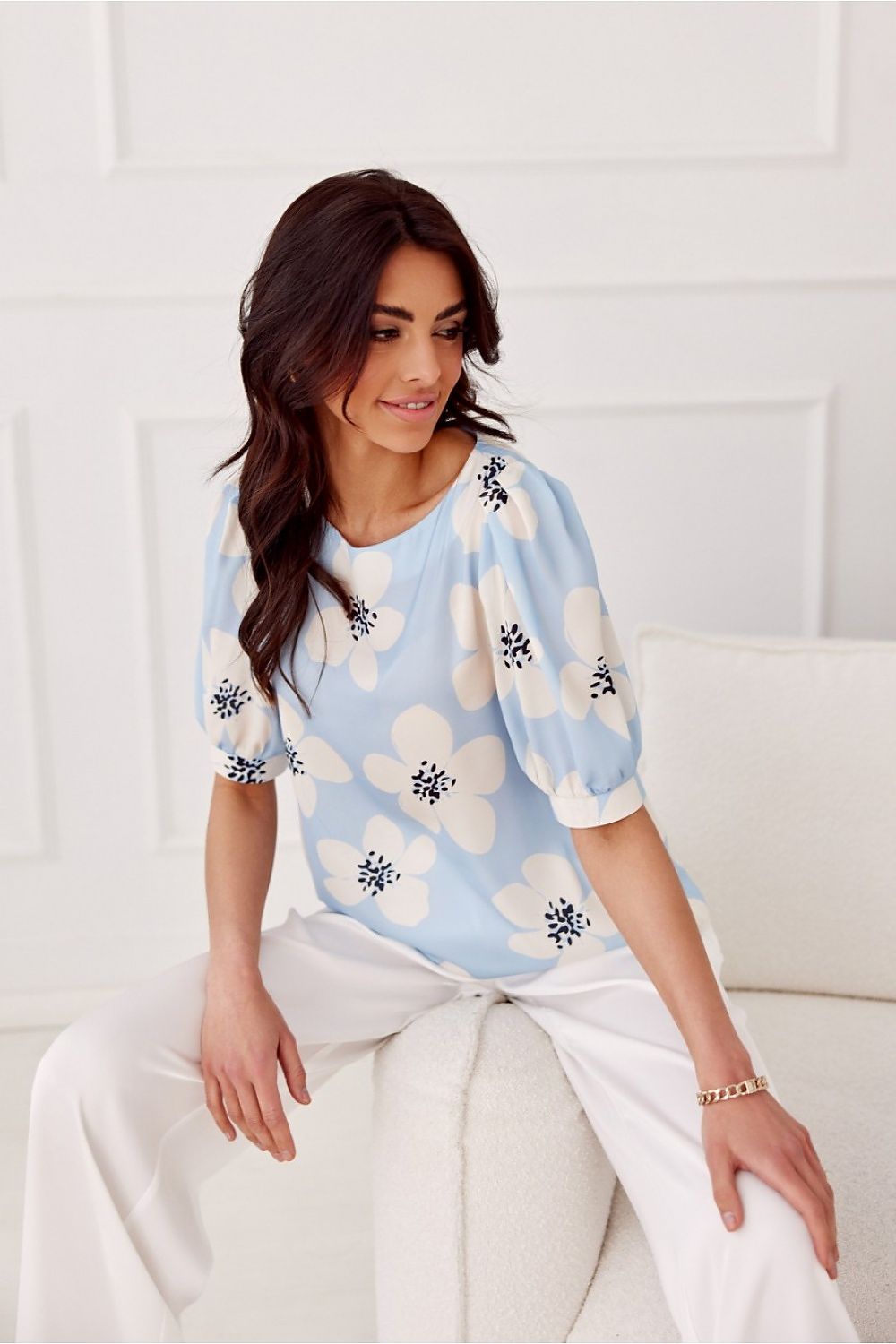   Bluzka Model Jenna BLU0179 Y23 Blue - Roco Fashion 