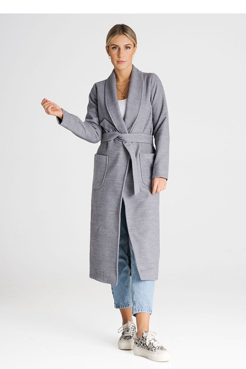   Płaszcz Damski Model M991 Grey - Figl 