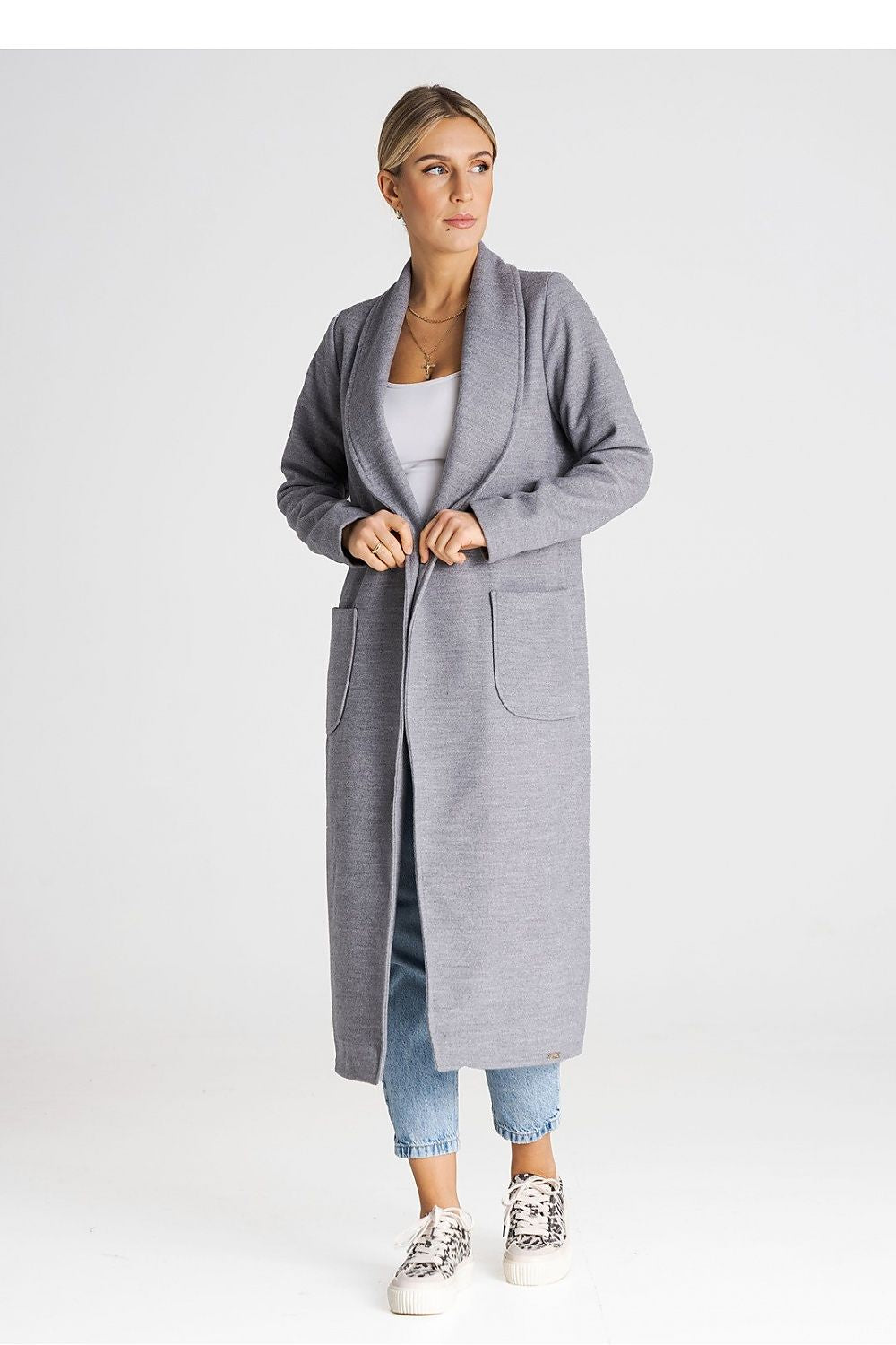   Płaszcz Damski Model M991 Grey - Figl 