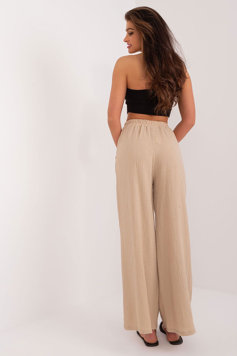  Spodnie Damskie Model DHJ-SP-8229.84 Beige - Italy Moda 