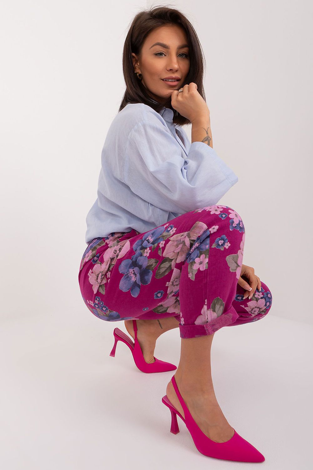  Spodnie Damskie Model DHJ-SP-1365.89 Violet - Italy Moda 