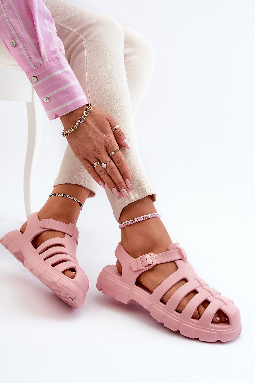  Sandały Model Gasaria 3761 Pink - Step in style 