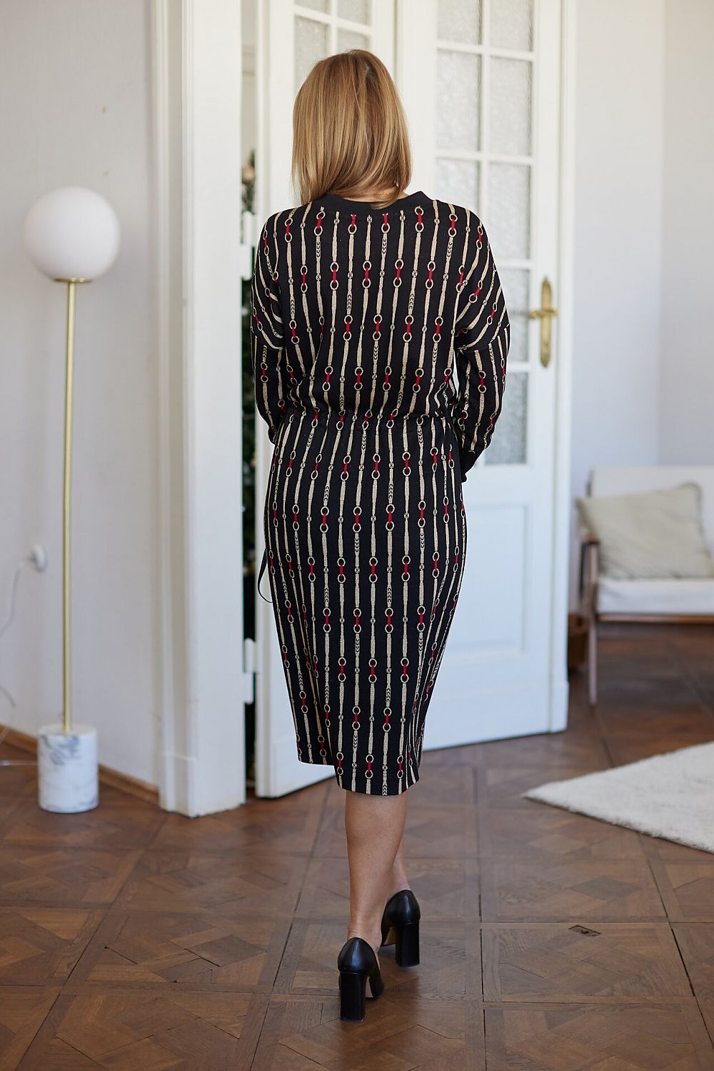 Sukienka Model M399 Lurex/Black/Beige/Red - La Aurora 