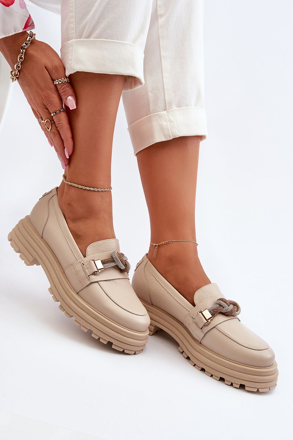   Mokasyny Model Laura Messi 2780 Beige - Step in style 