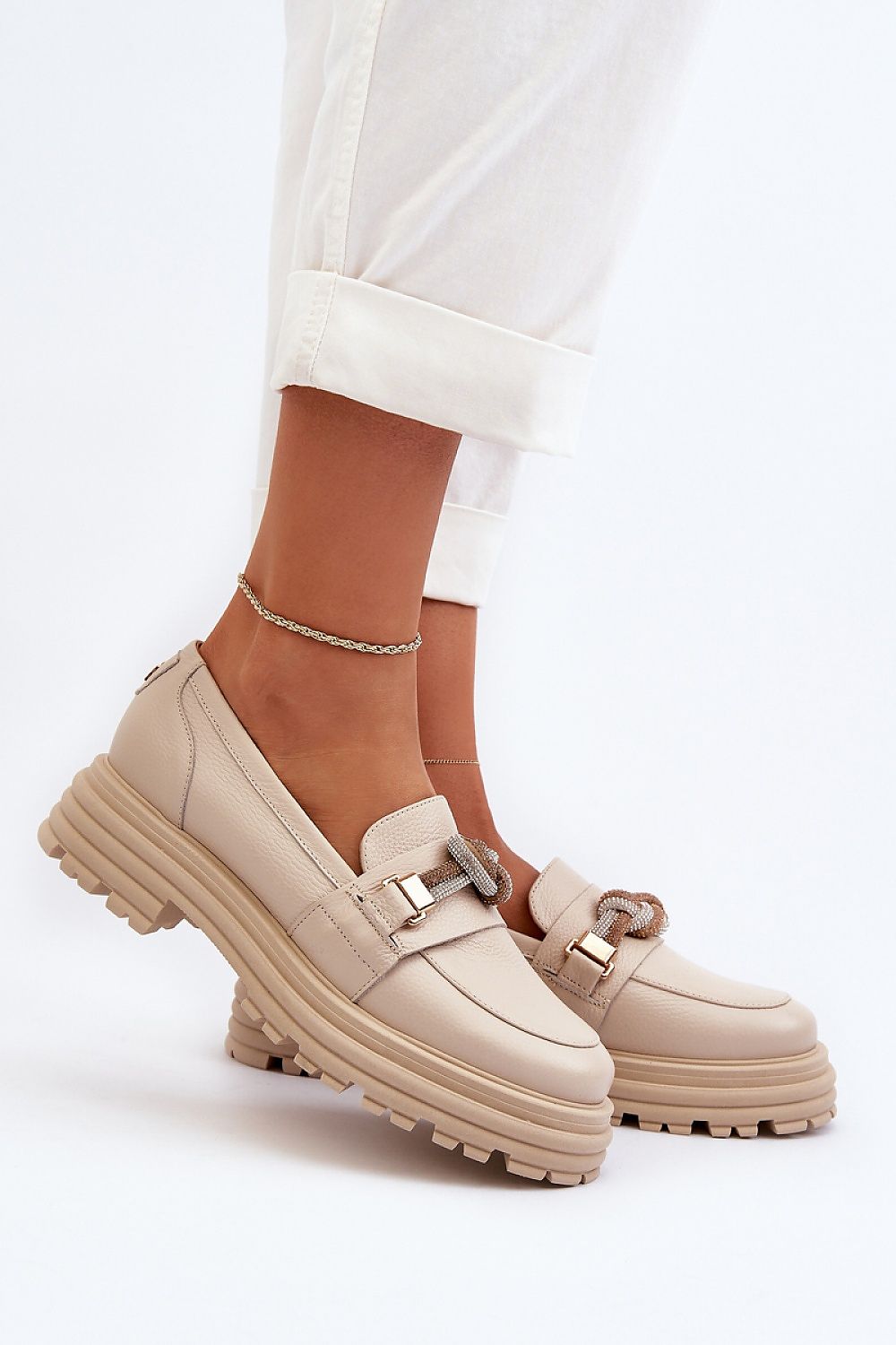   Mokasyny Model Laura Messi 2780 Beige - Step in style 