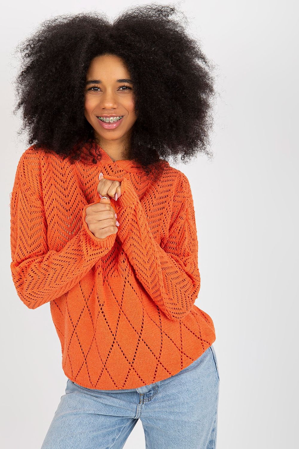   Sweter Damski Model BA-SW-2003.51P Orange - Badu 