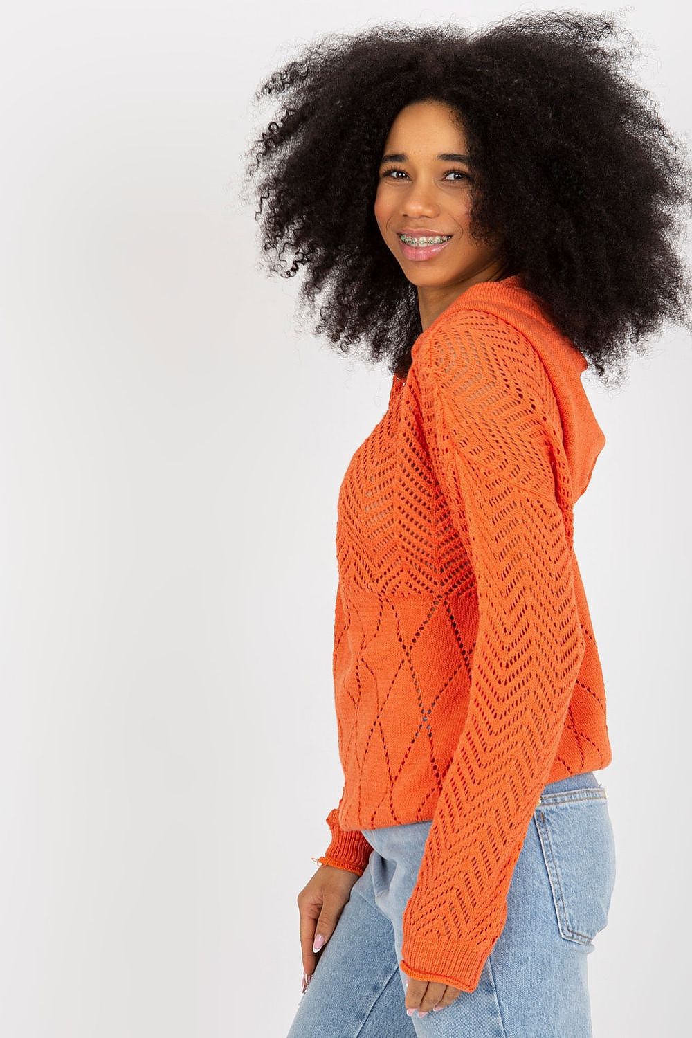   Sweter Damski Model BA-SW-2003.51P Orange - Badu 