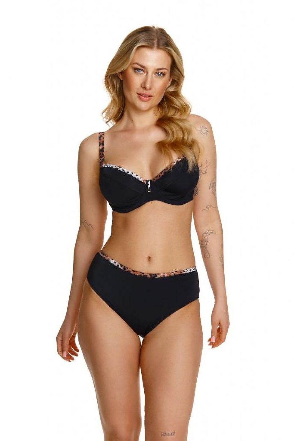  Kostium dwuczęściowy Biustonosz kąpielowy Model Irbis Big Black - Lupo Line 