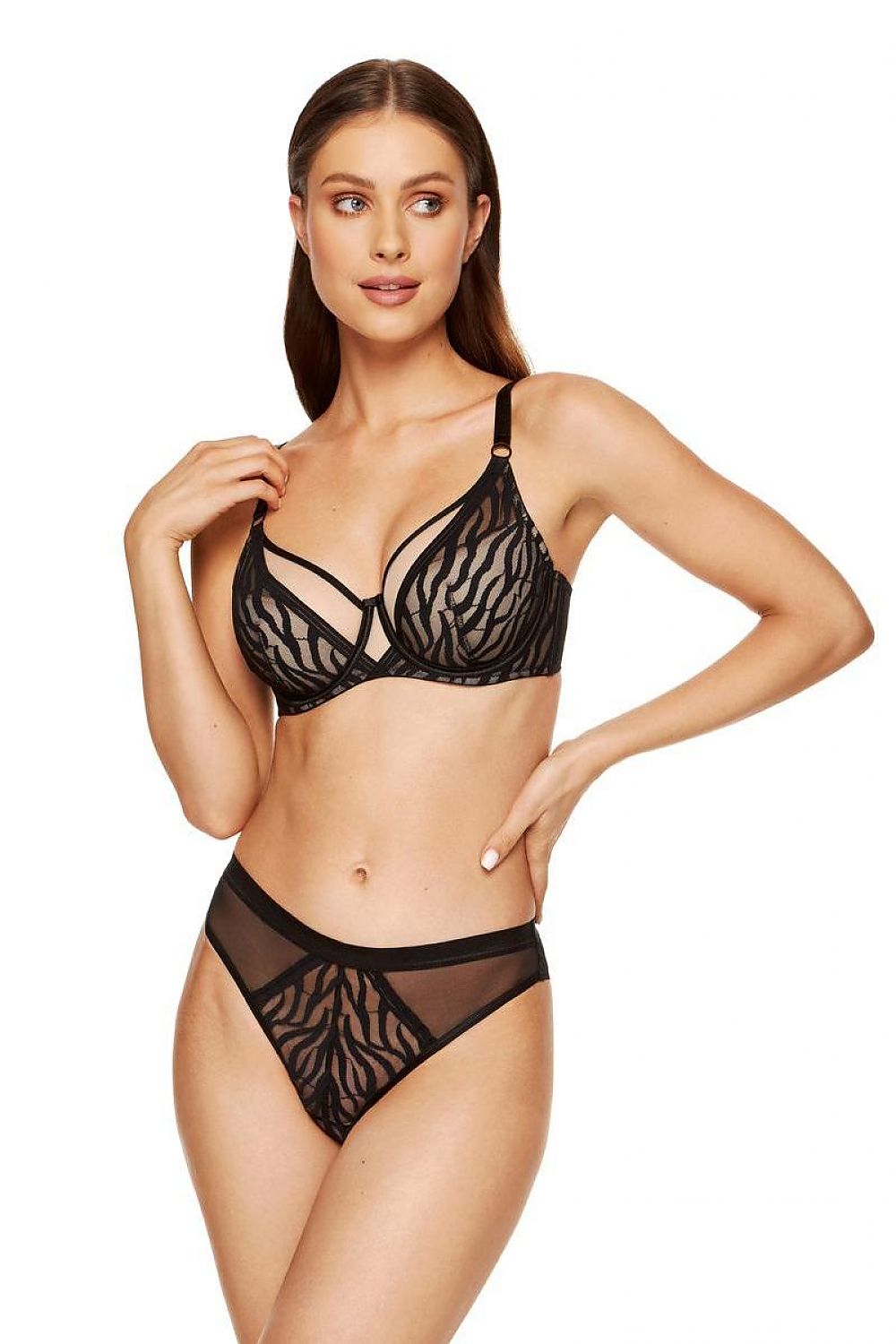  Biustonosz Soft Biustonosz Semi-Soft Model Serena B3 Black/Beige - Gorteks 