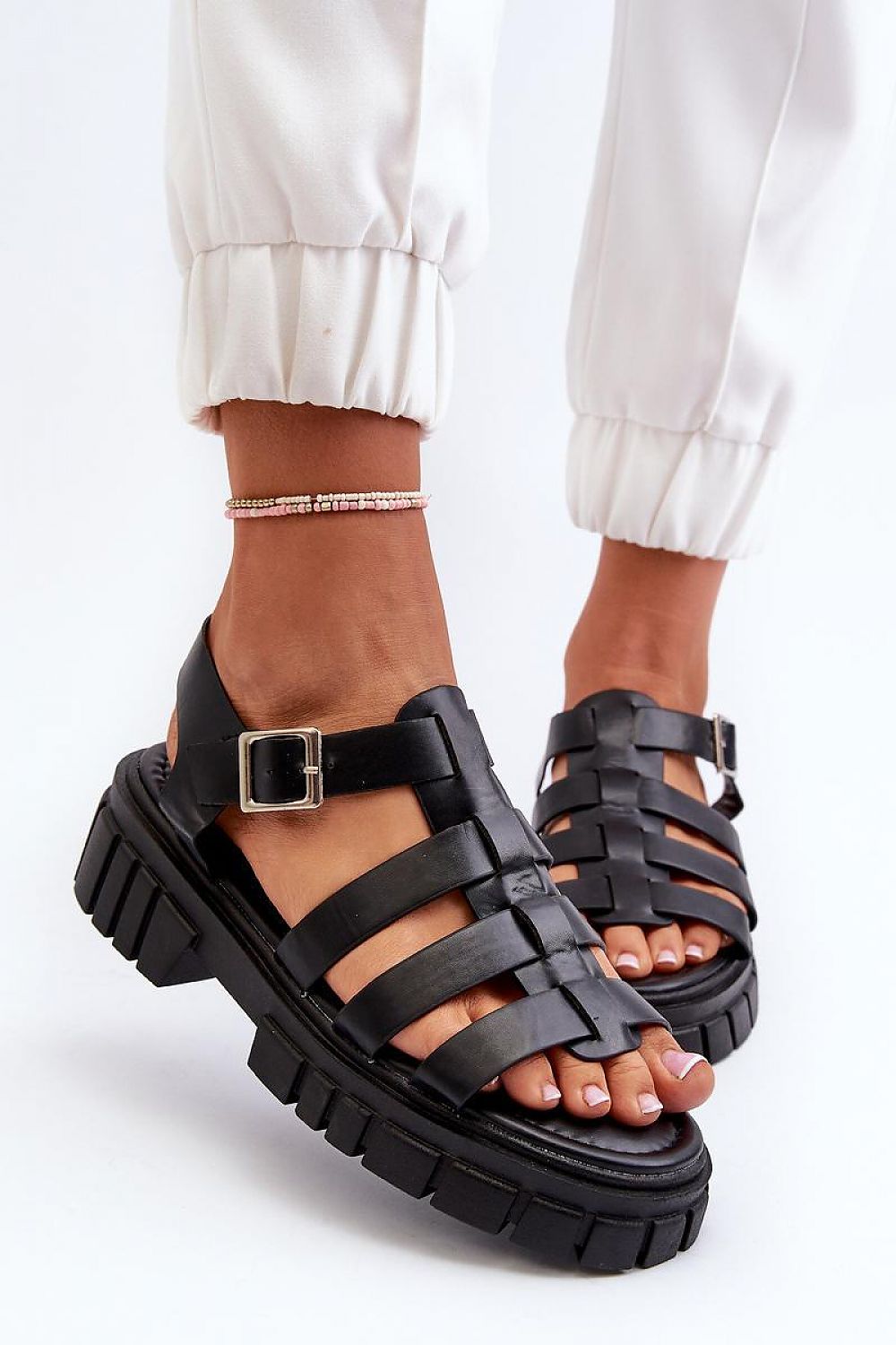  Sandały Model Rosarose N75-4 Black - Step in style 