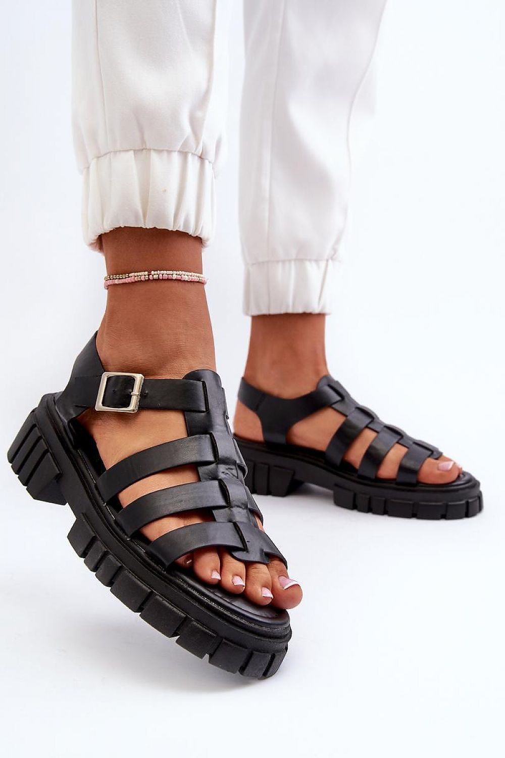  Sandały Model Rosarose N75-4 Black - Step in style 