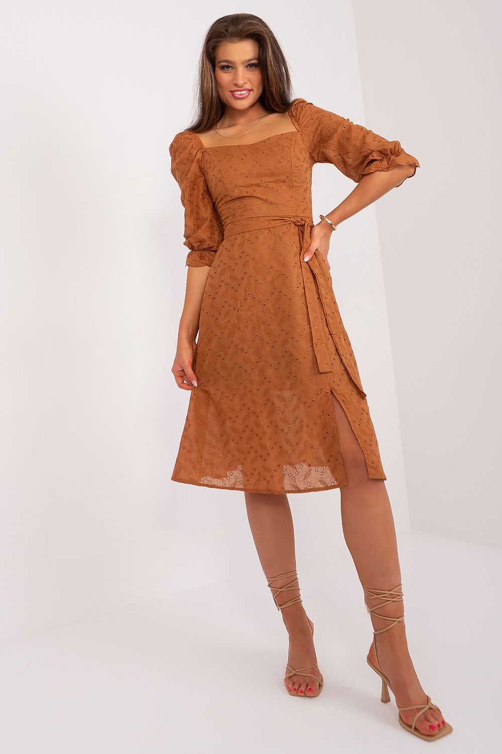  Sukienka Model LK-SK-509372.45 Light Brown - Lakerta 