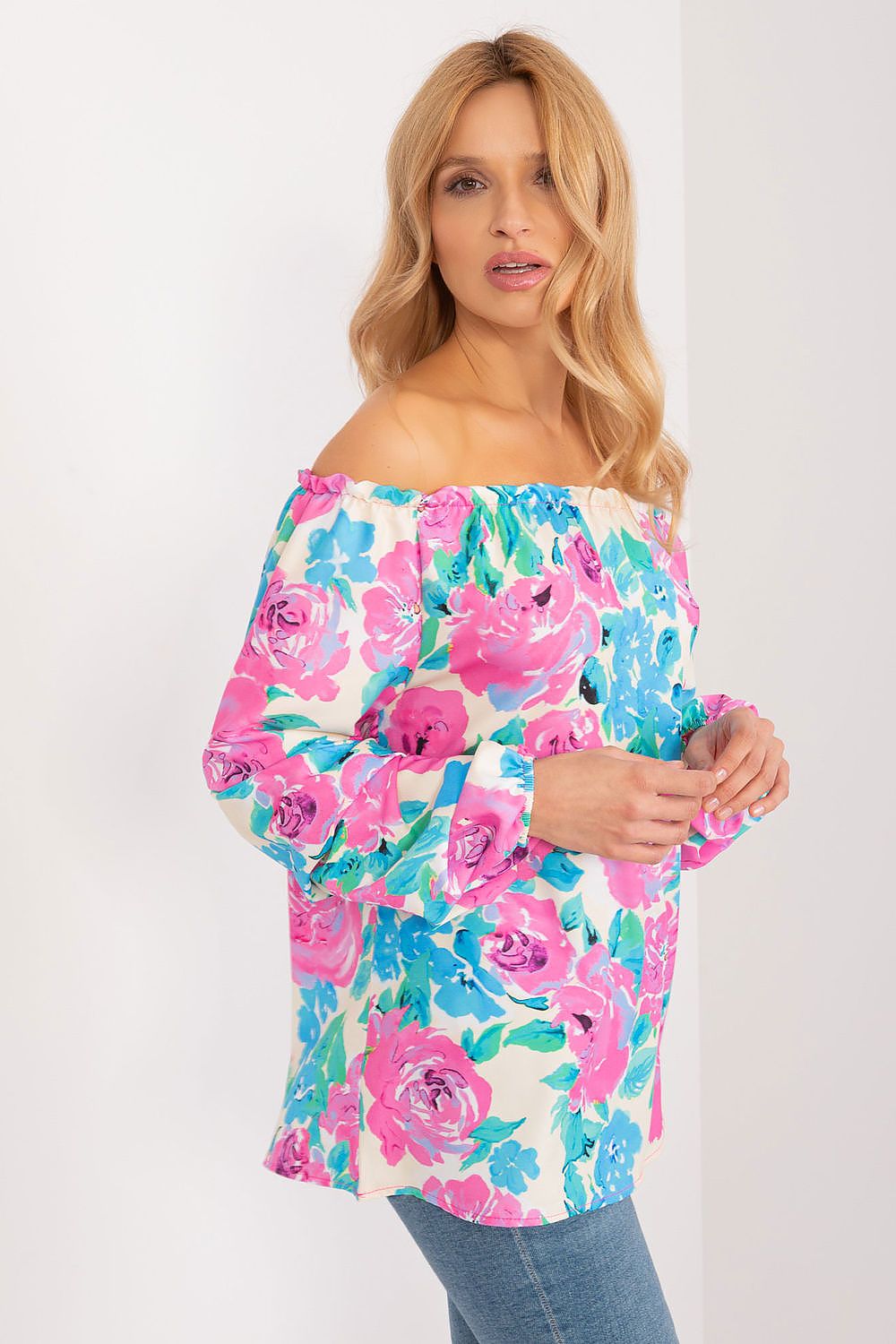   Bluzka Model WN-BZ-8281.59 Blue - Rue Paris 