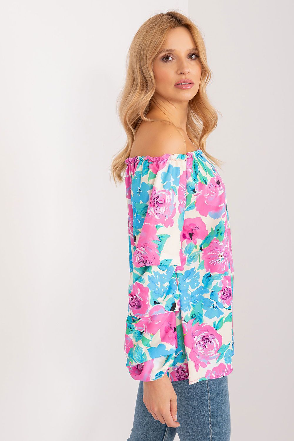   Bluzka Model WN-BZ-8281.59 Blue - Rue Paris 