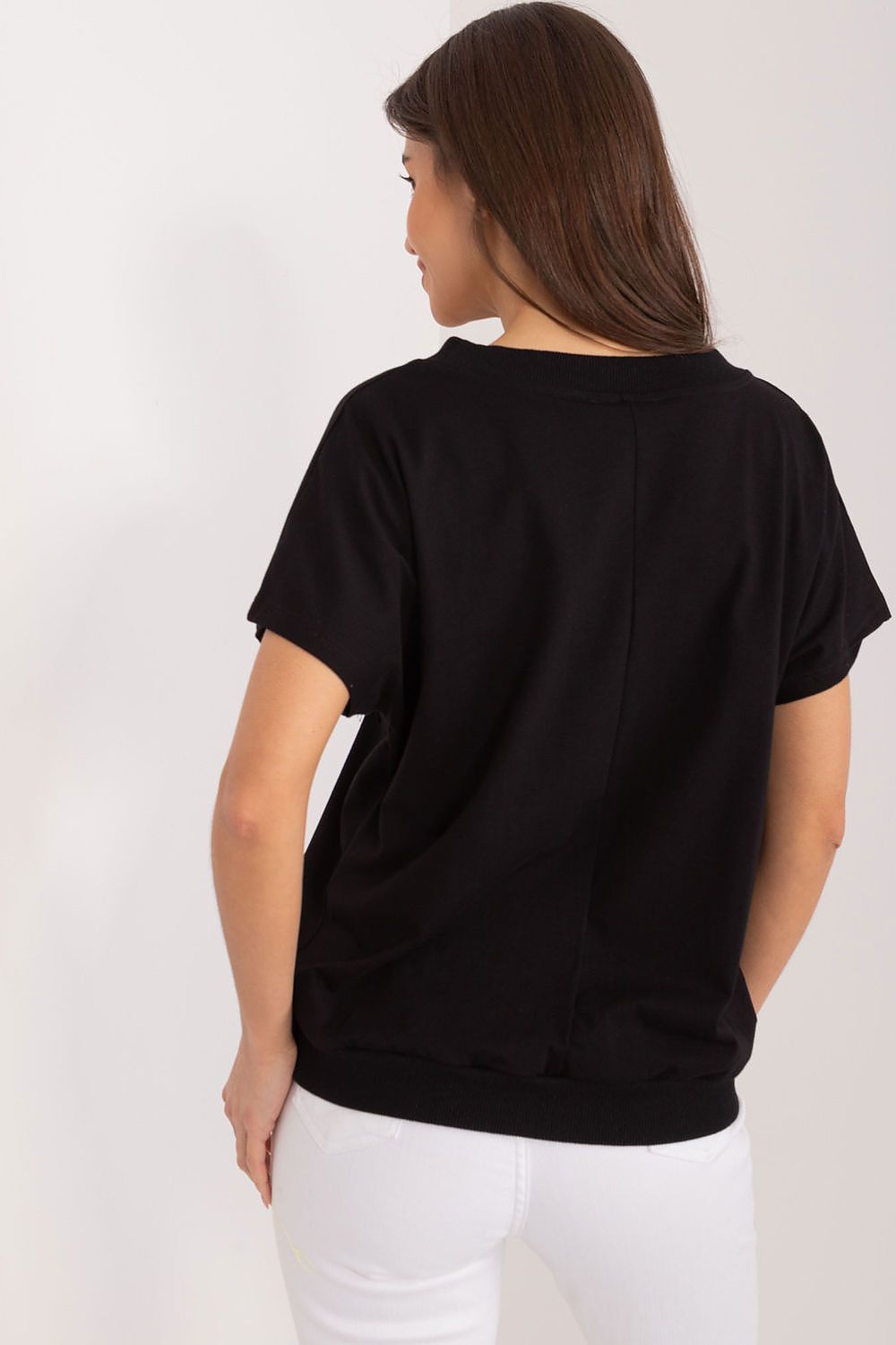   Bluzka Model RV-BZ-9626.28 Black - Rue Paris 