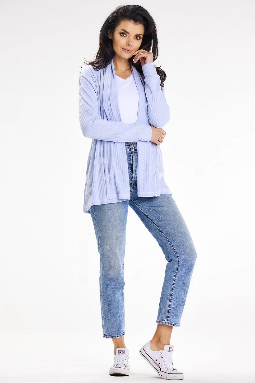  Sweter Kardigan Model A655 Blue - awama 