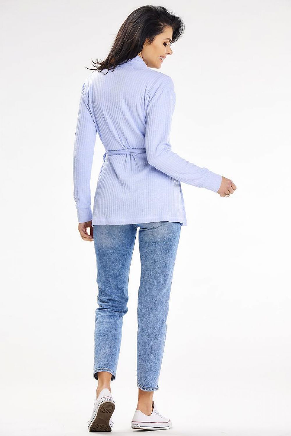  Sweter Kardigan Model A655 Blue - awama 