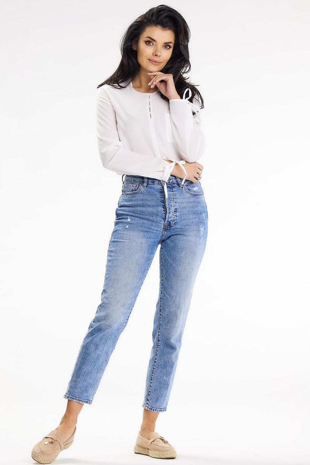   Bluzka Model A651 White - awama 