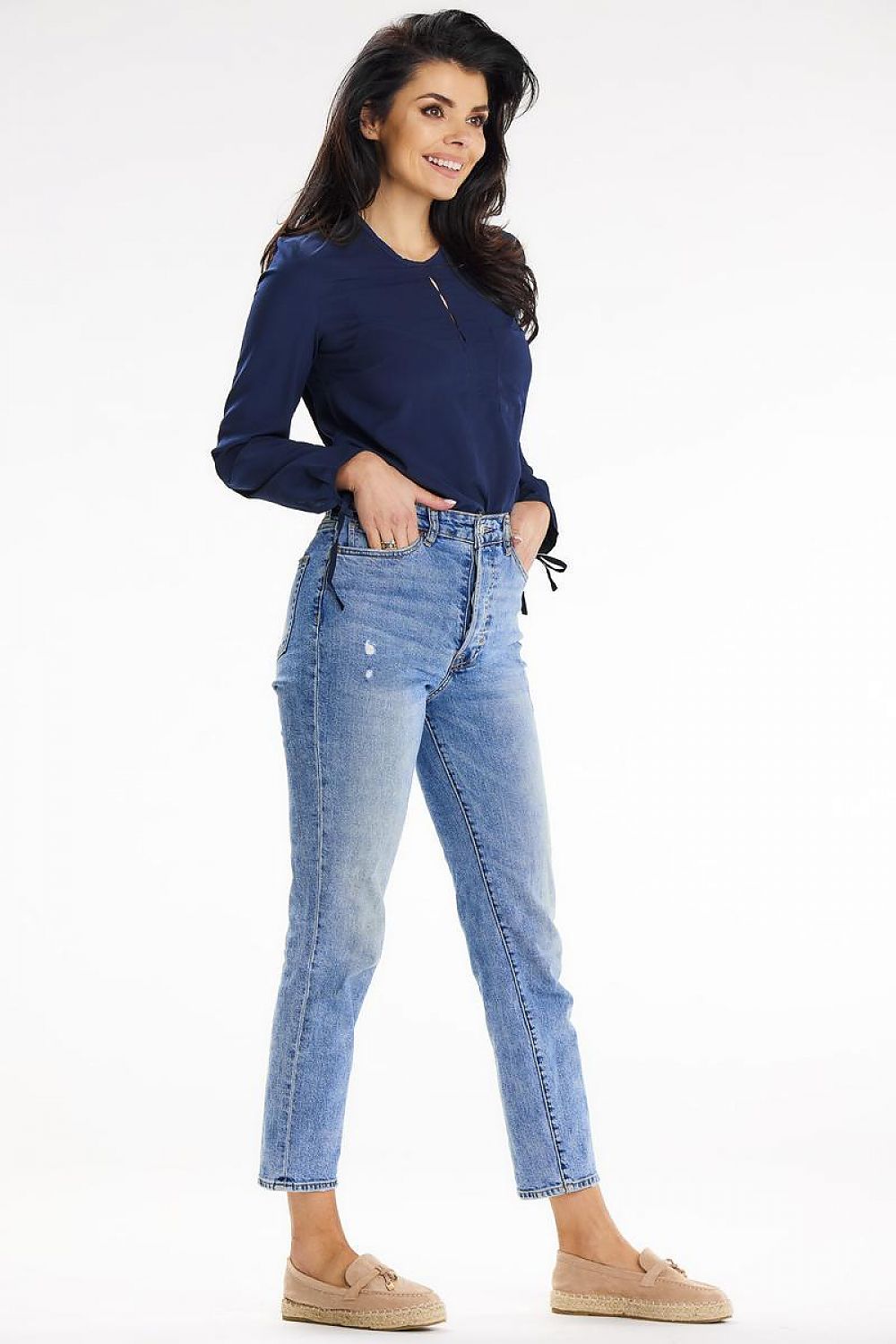   Bluzka Model A651 Navy - awama 