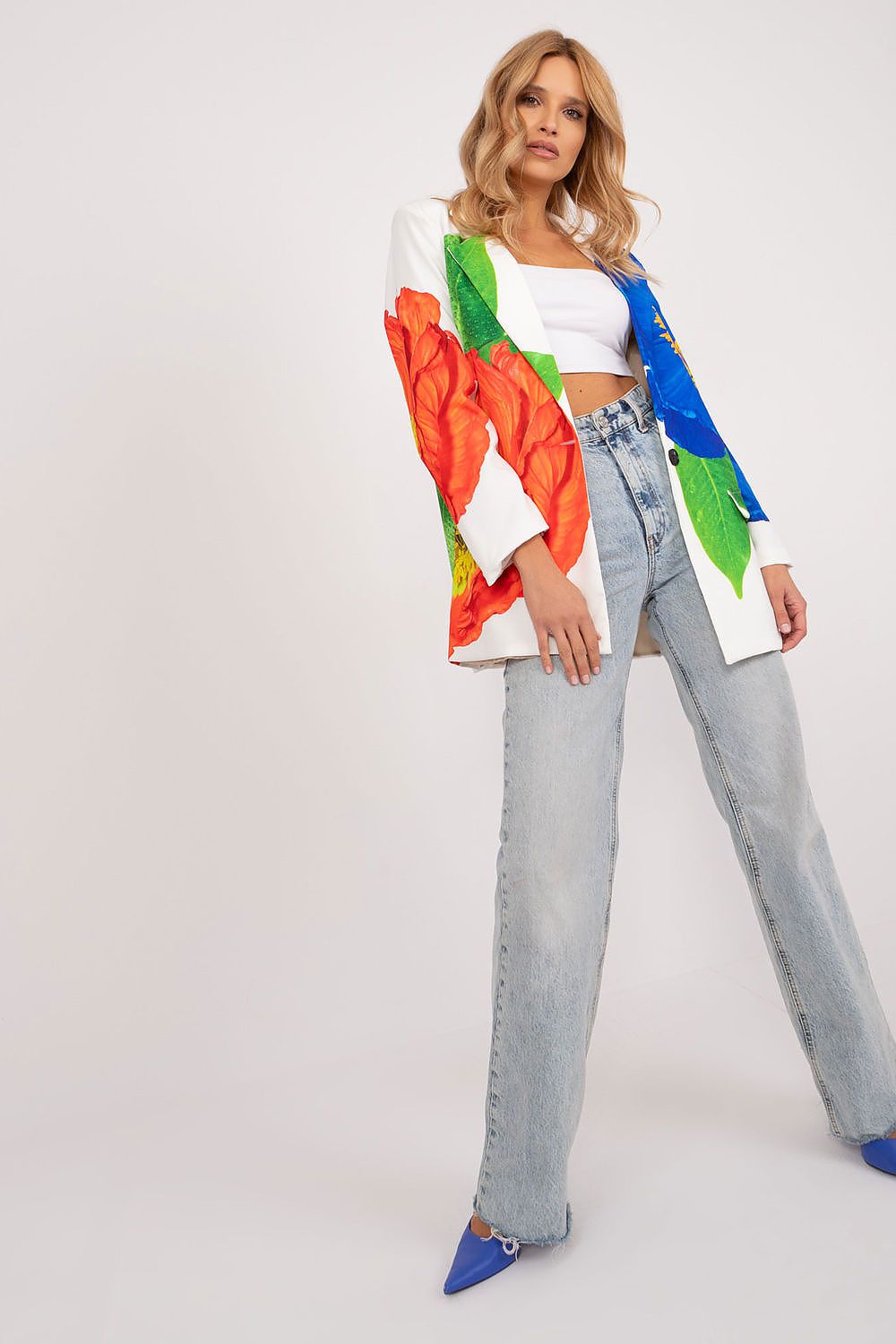   Marynarka Model DHJ-MA-18525-19.12X Ecru - Italy Moda 