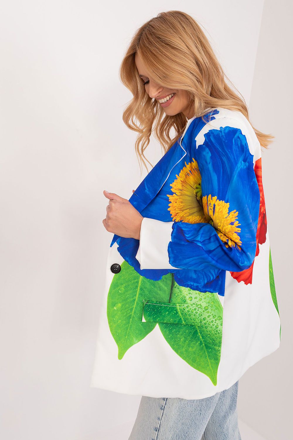   Marynarka Model DHJ-MA-18525-19.12X Ecru - Italy Moda 