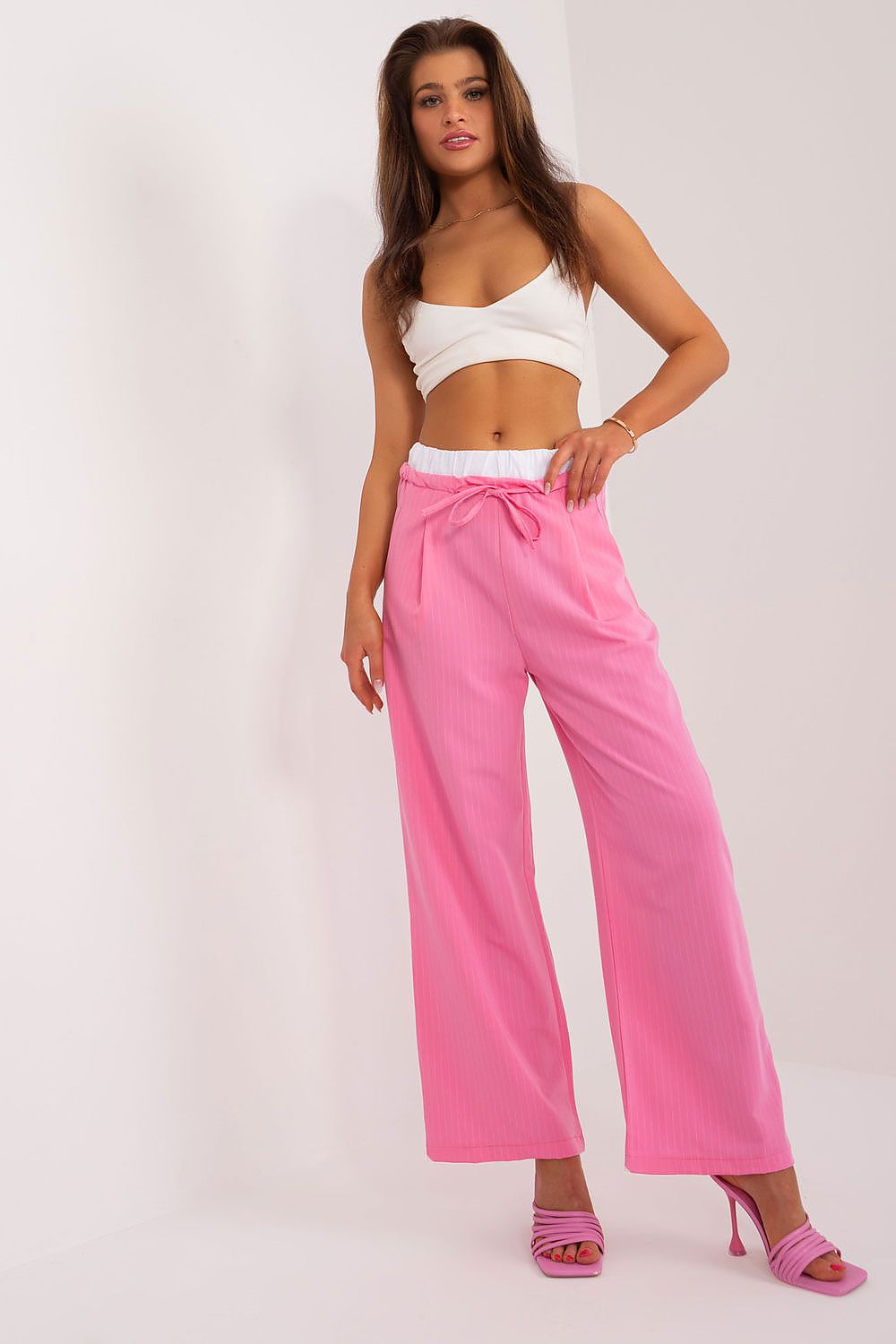  Spodnie Damskie Model DHJ-SP-A7327TRT2.32 Pink - Italy Moda 