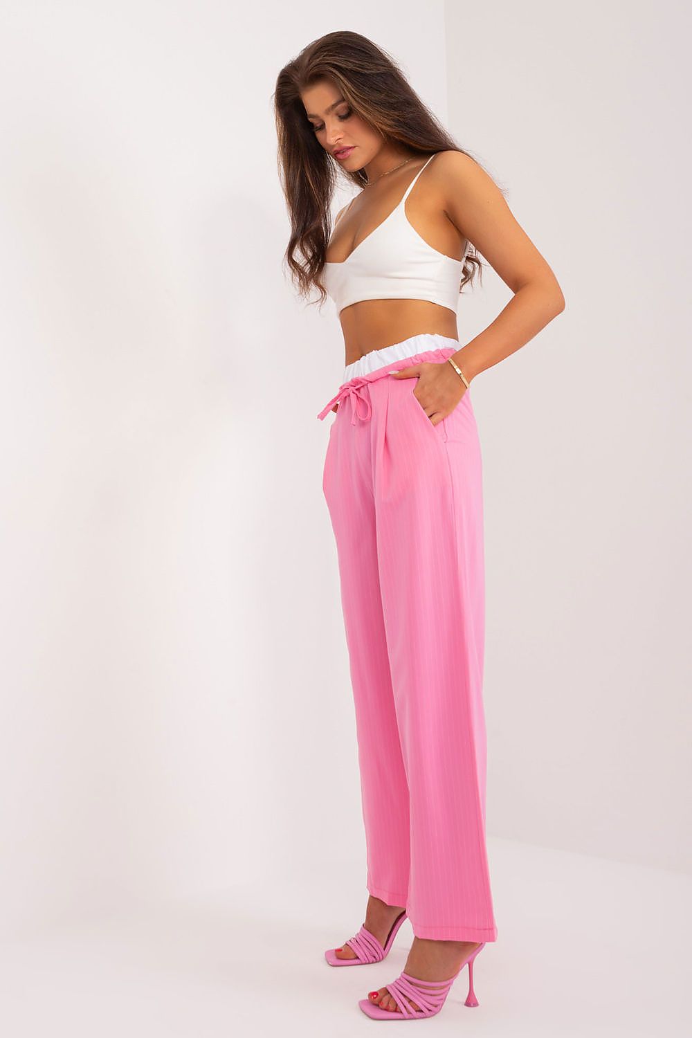  Spodnie Damskie Model DHJ-SP-A7327TRT2.32 Pink - Italy Moda 