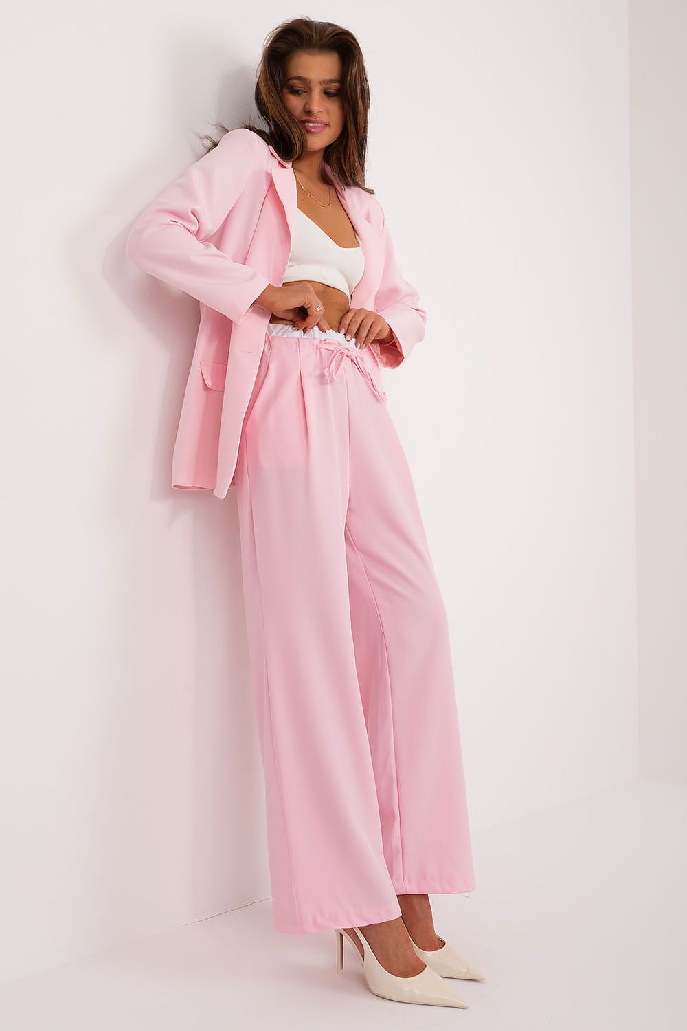 Spodnie Damskie Model DHJ-SP-A7327TR.28 Light Pink - Italy Moda 