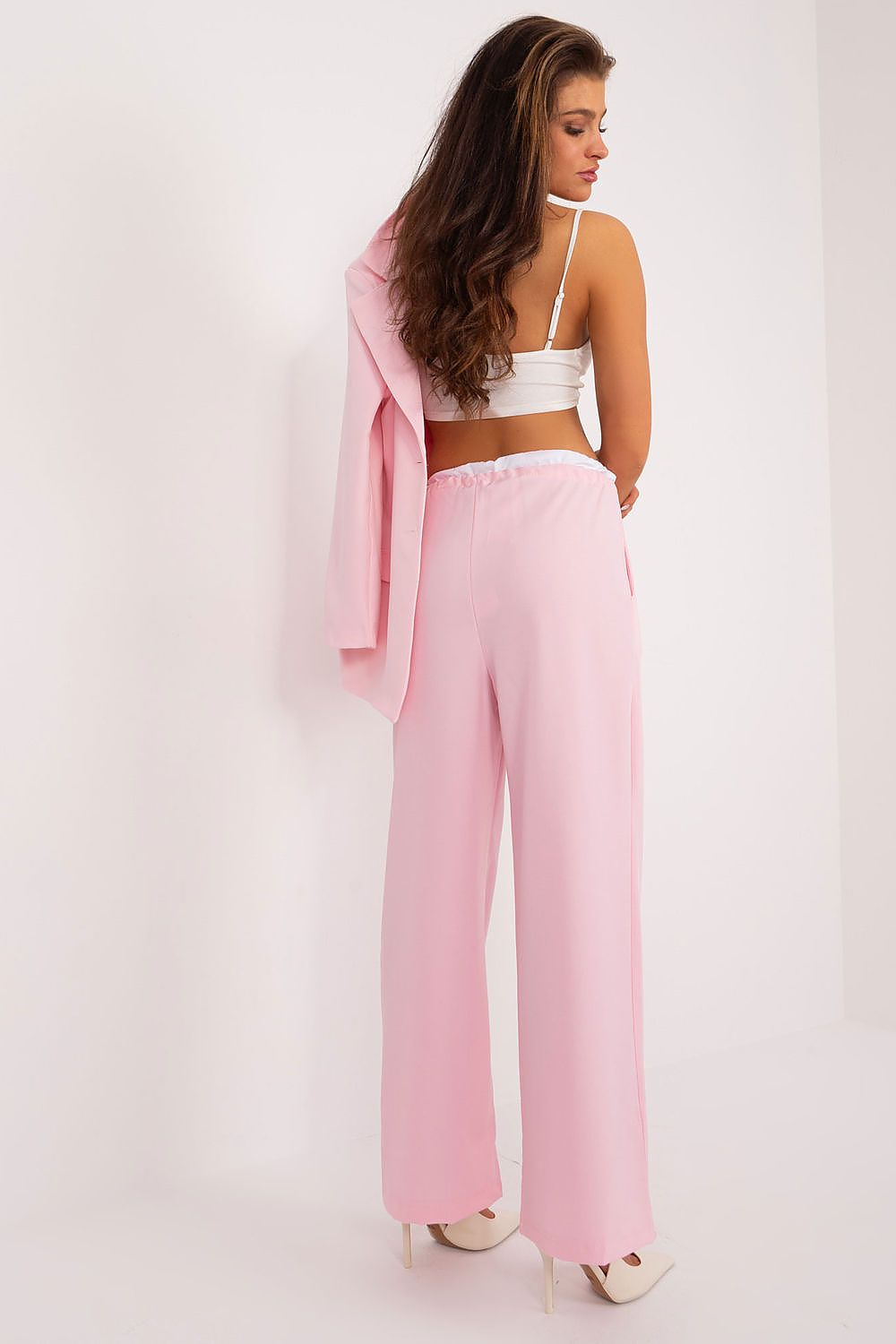  Spodnie Damskie Model DHJ-SP-A7327TR.28 Light Pink - Italy Moda 