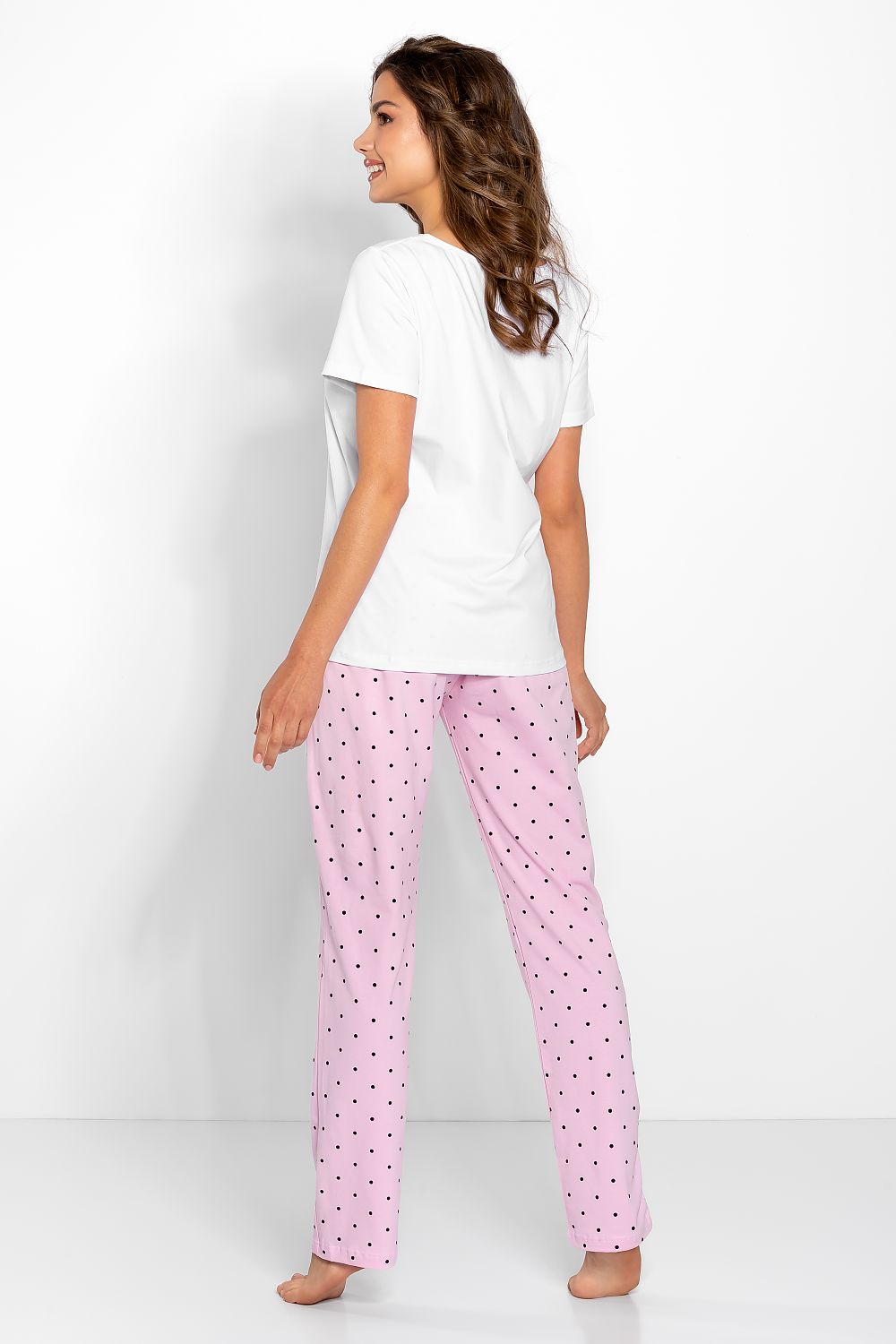  Piżama Damska Model Flawless White/Pink - Momenti Per Me 