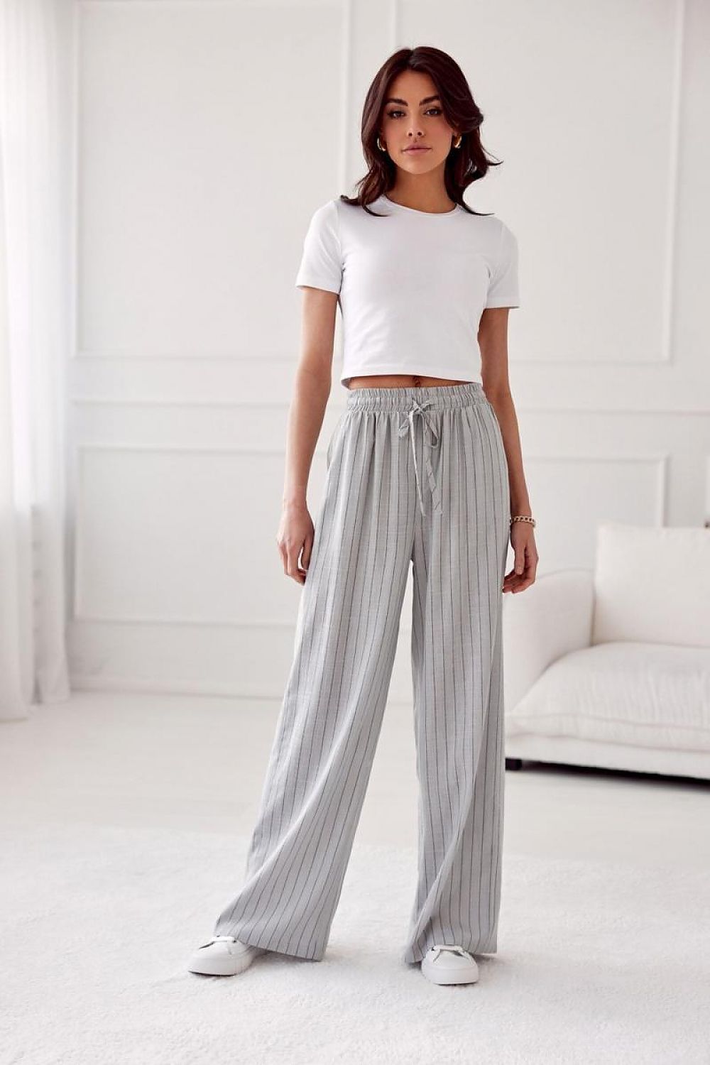  Spodnie Damskie Model Poppy SZA SPD0033 Grey - Roco Fashion 