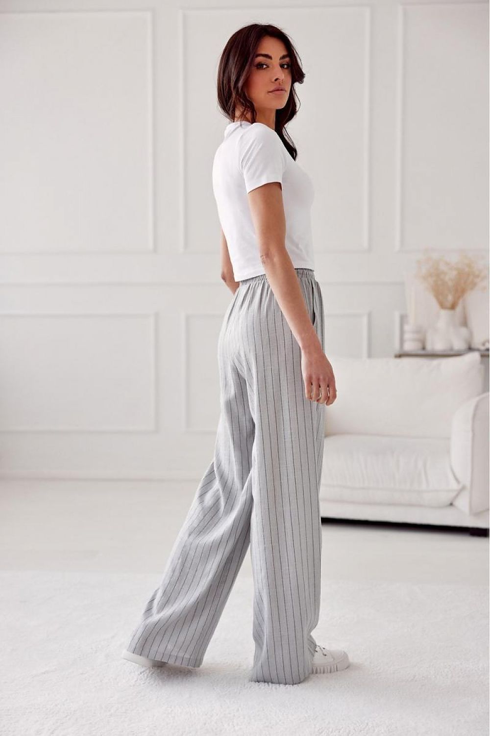  Spodnie Damskie Model Poppy SZA SPD0033 Grey - Roco Fashion 