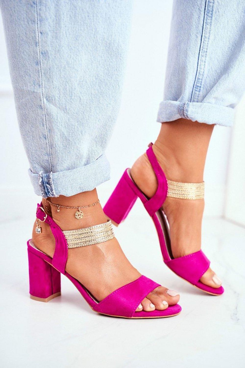  Sandały Model Enjoy GD-169 Fuksja - Step in style 