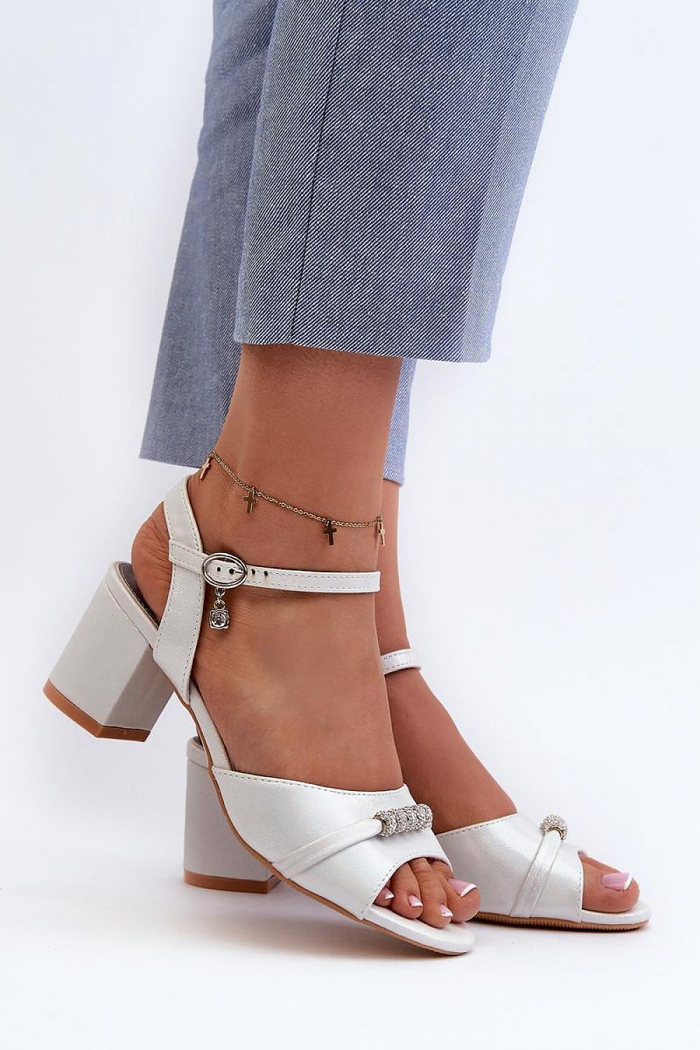  Sandały Model Narhi 20241 Silver - Step in style 