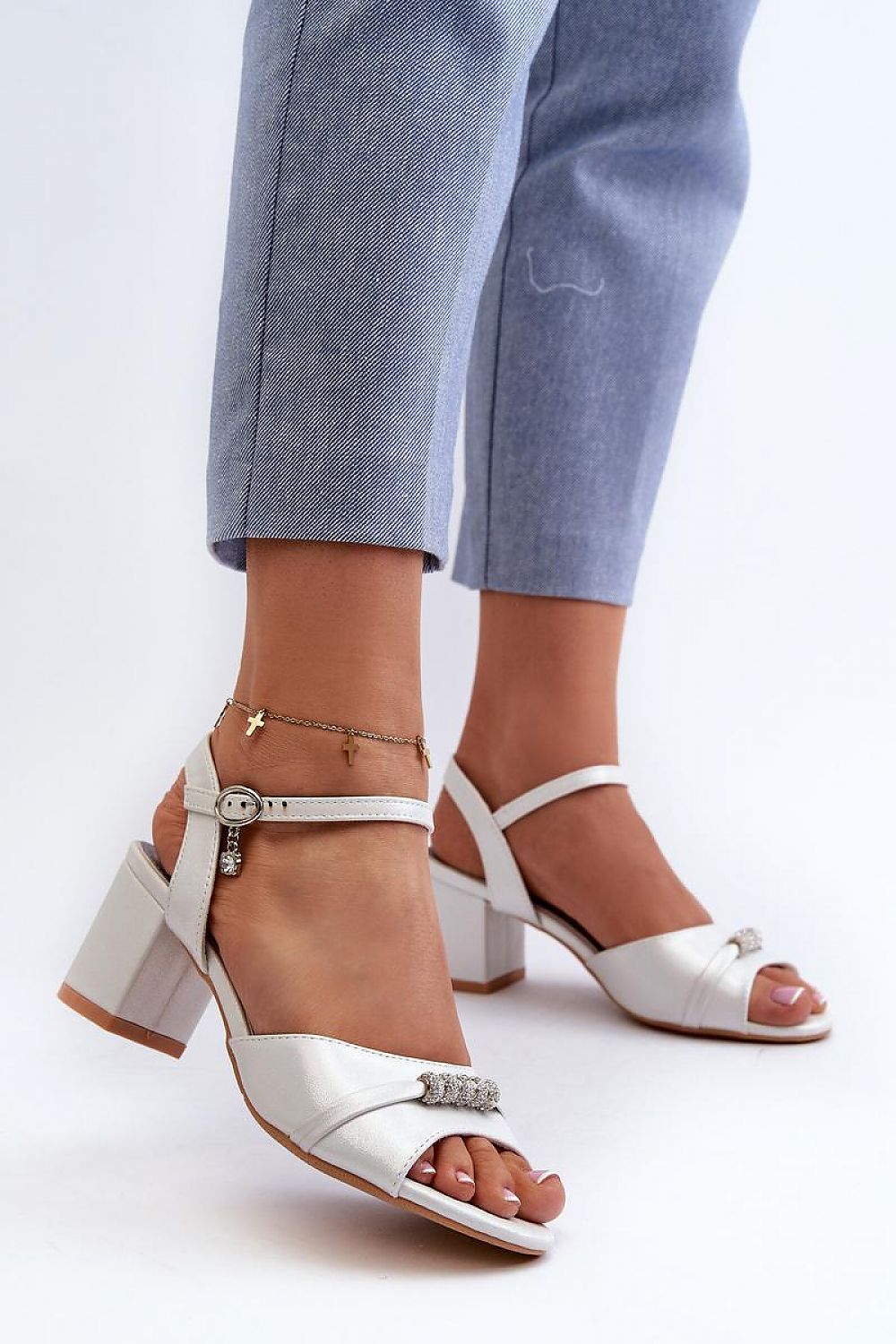  Sandały Model Narhi 20241 Silver - Step in style 