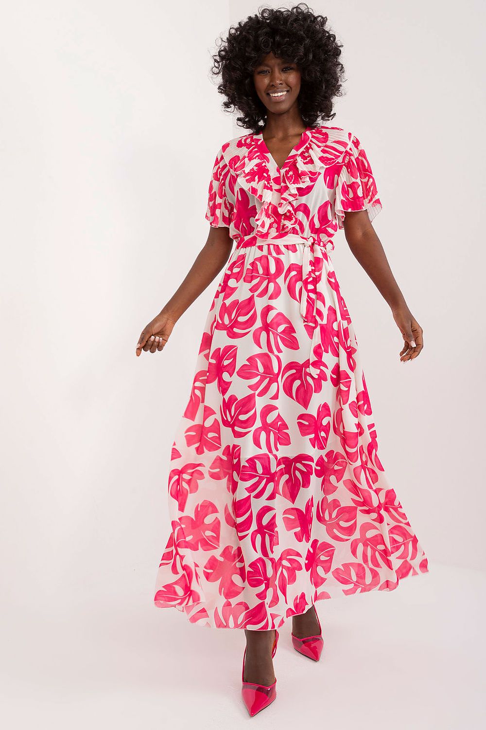 Sukienka Model DHJ-SK-15986.67 Fuksja - Italy Moda 