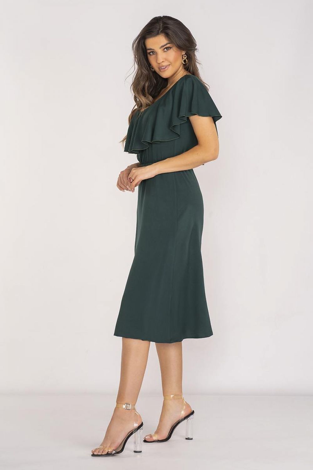  Sukienka Model A659 Bottle Green - awama 