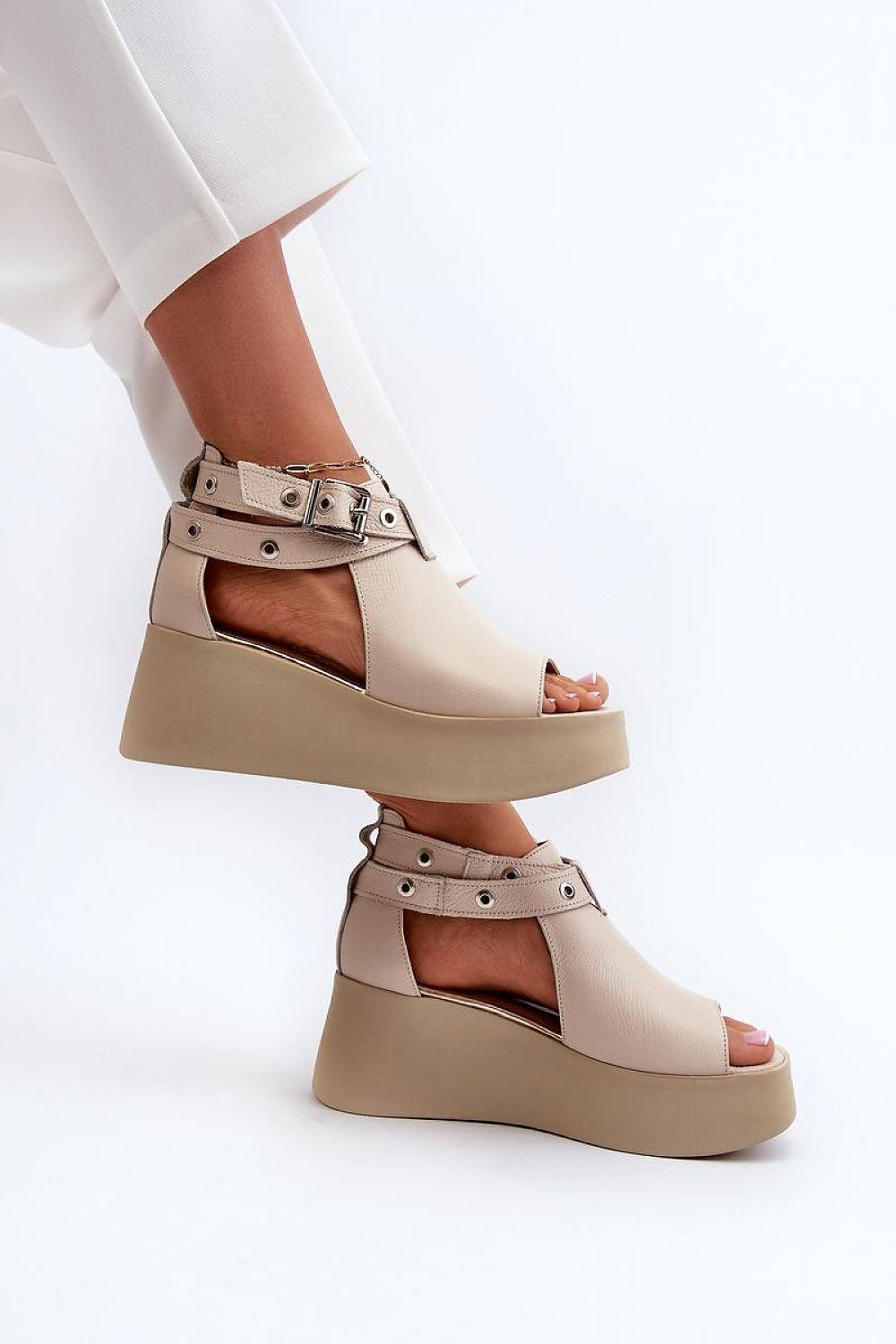  Sandały Model Zazoo 1732 Beige - Step in style 