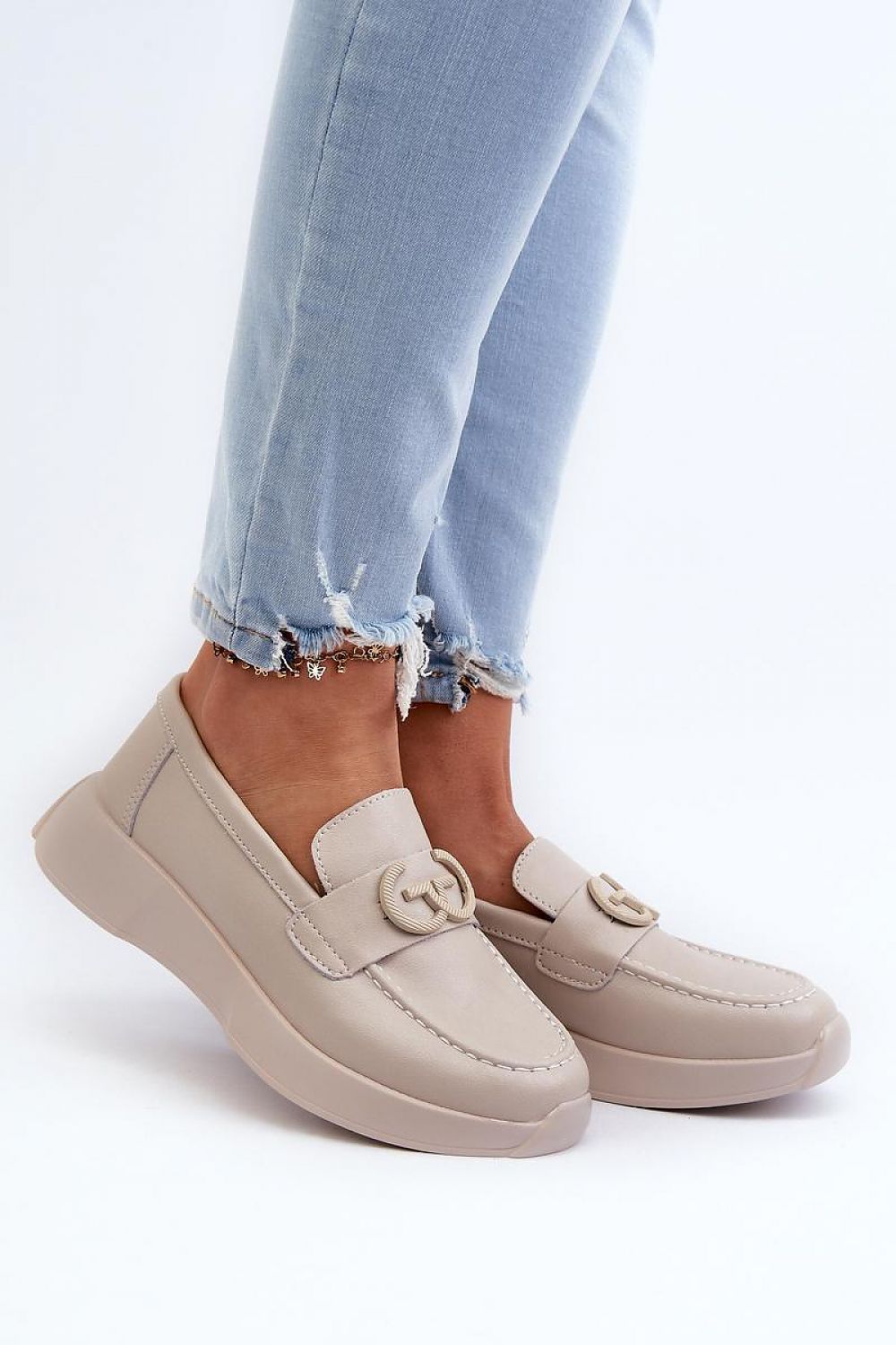   Mokasyny Model S.Barski LR490 Beige - Step in style 