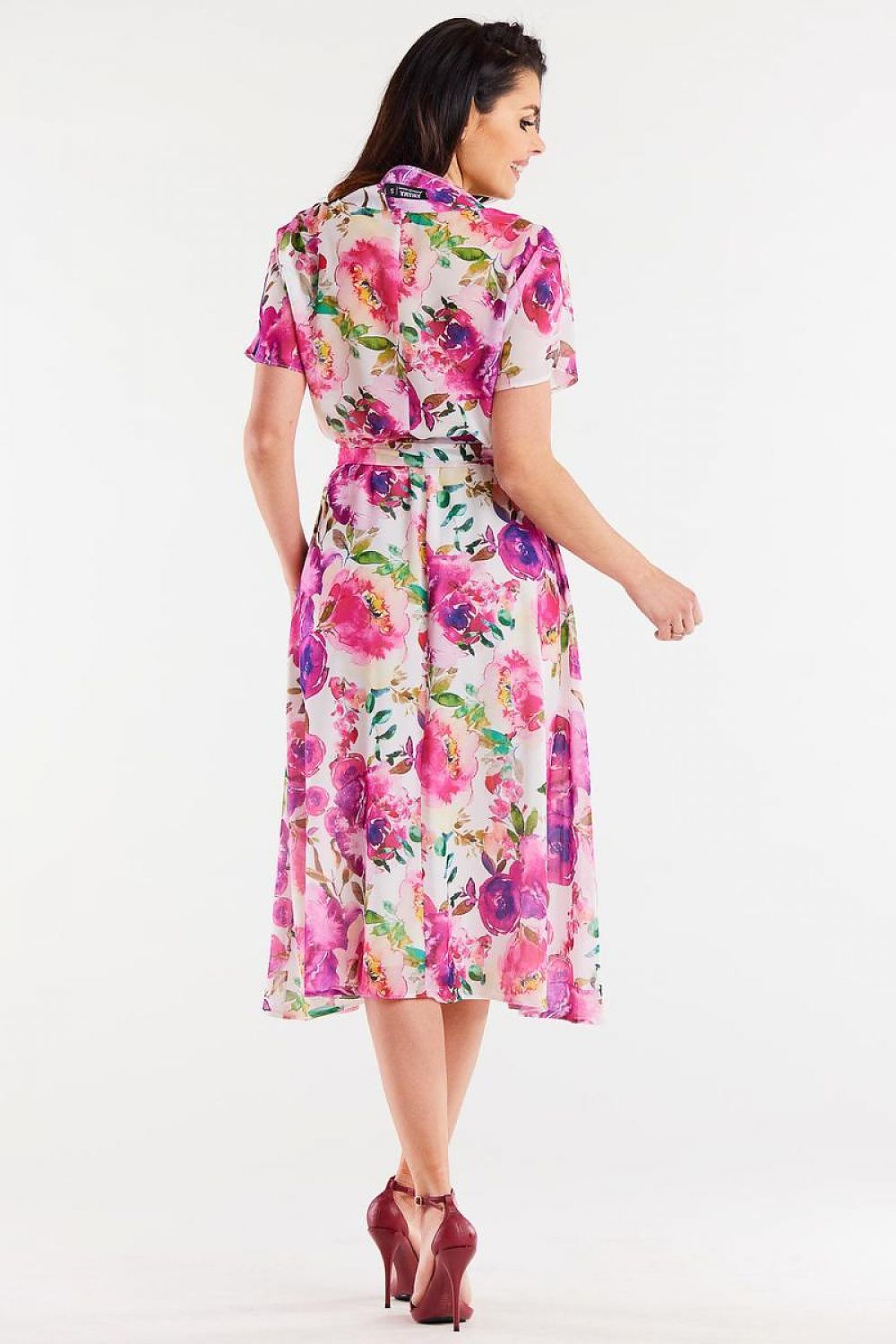  Sukienka Model A510 Pink/White - awama 