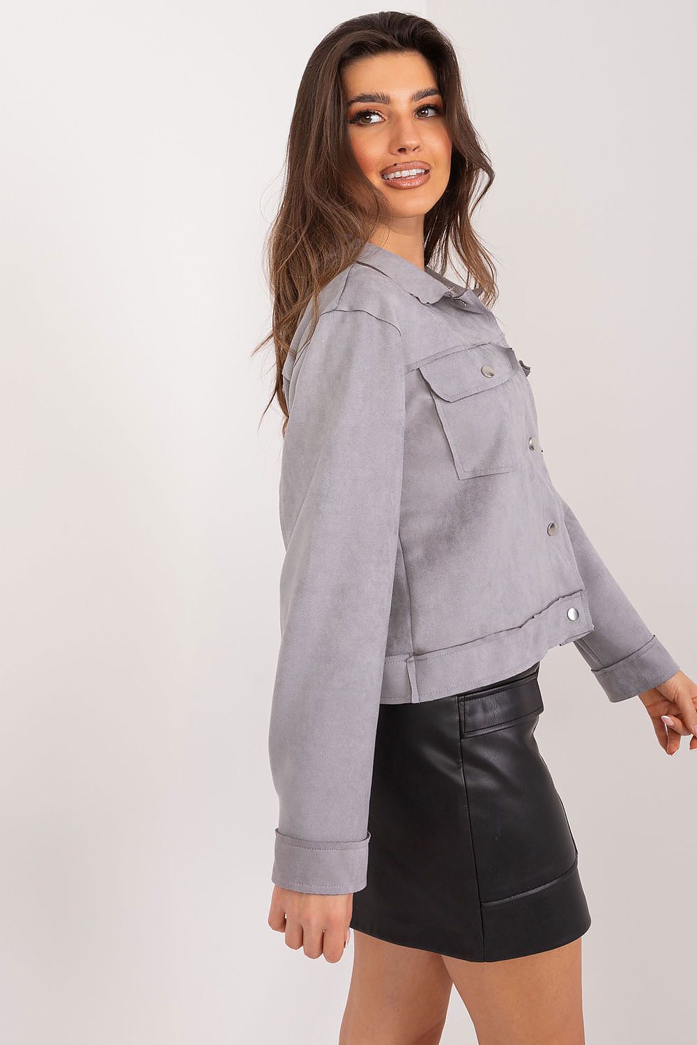   Kurtka Damska Model BA-KR-2702.13 Grey - Badu 
