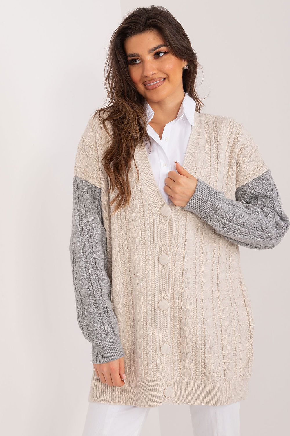  Sweter Damski Model BA-SW-0549.32 Grey - Badu 