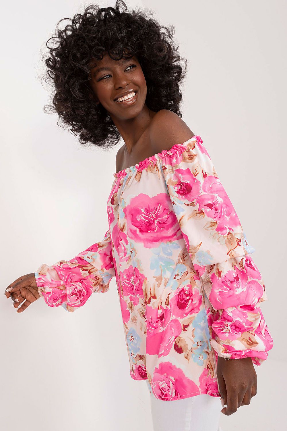   Bluzka Model WN-BZ-8281.23 Pink - Rue Paris 