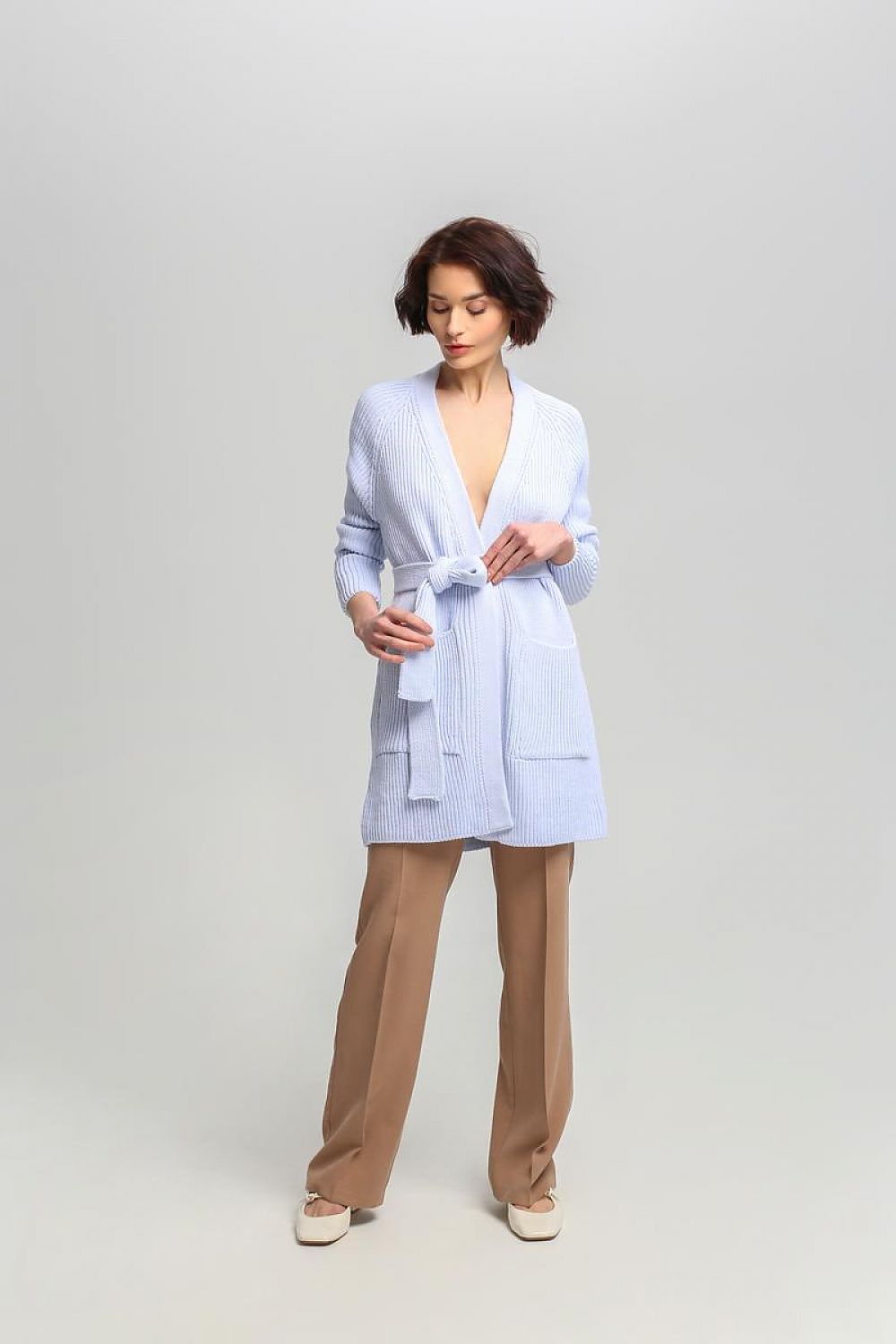  Sweter Kardigan Model SWE334 Błękit - MKM 